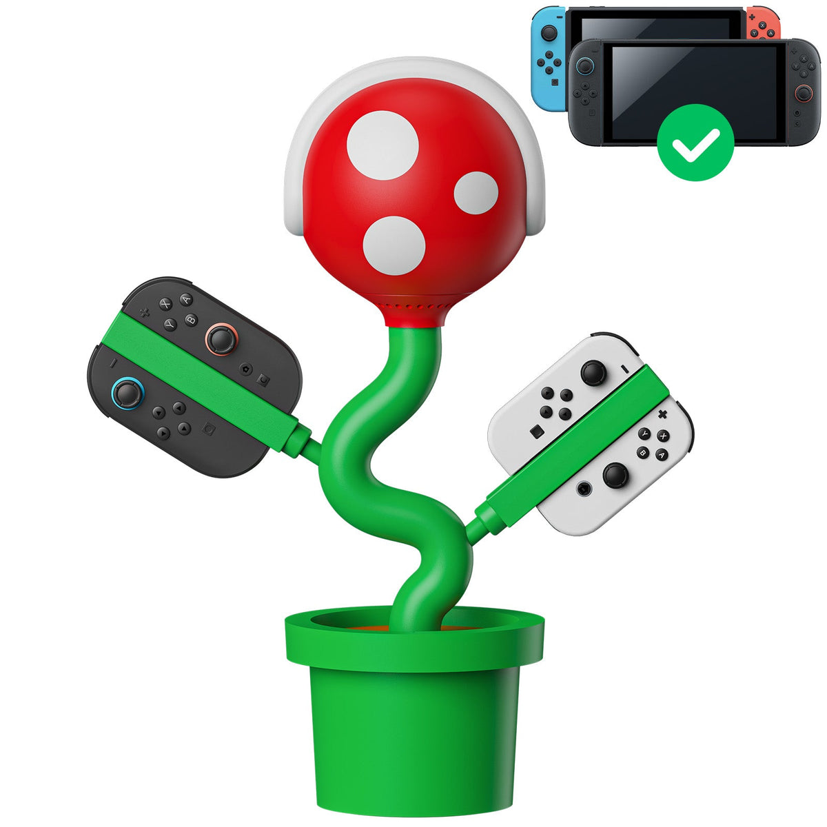 Plante Piranha pour Switch 2 - All-in-One Screen Casting & Station de Charge (Hybrid Charging Edition) - Câbles et Chargeurs - Powkong - Shop Just for Games
