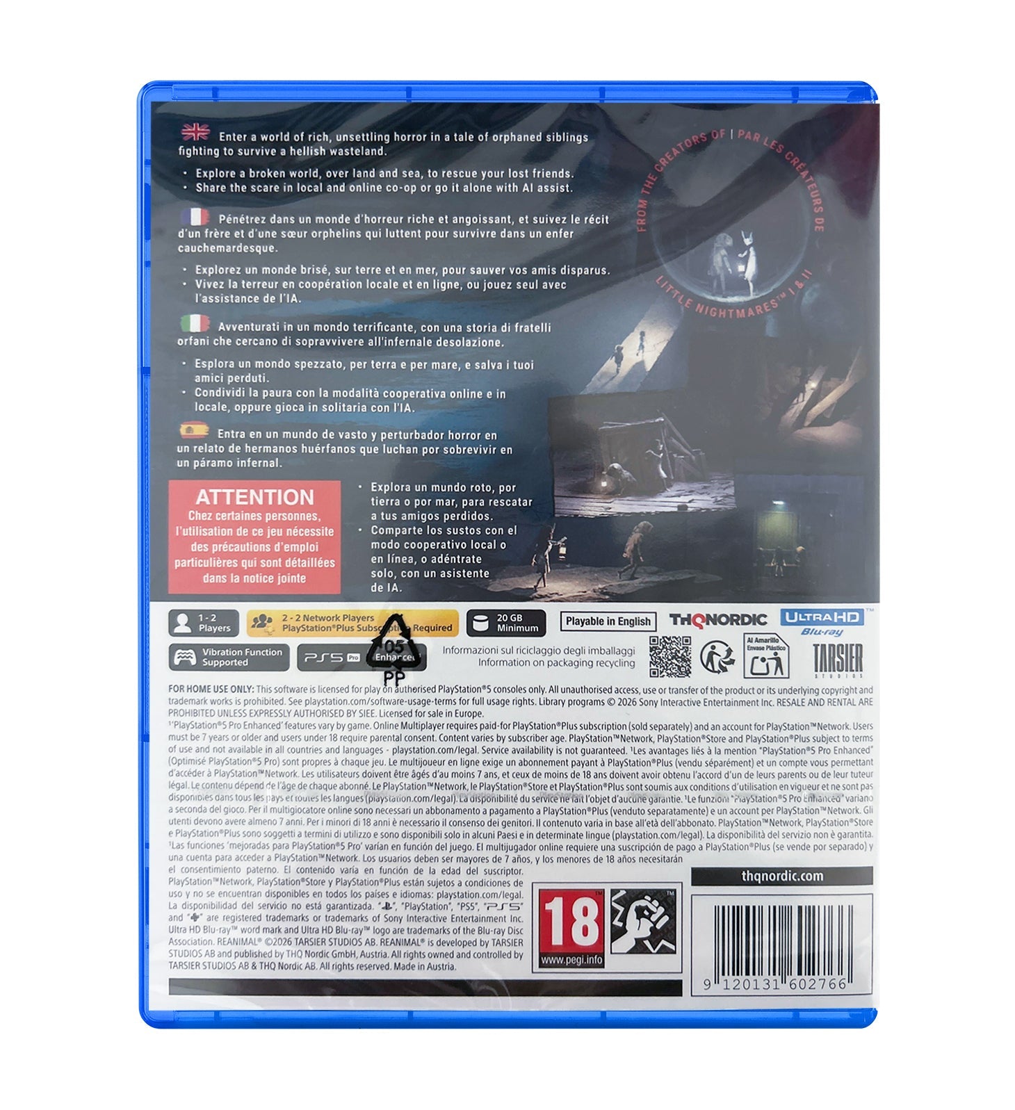 Reanimal PS5 - Jeux Vidéo Physique - THQ NORDIC GAMES - Shop Just for Games