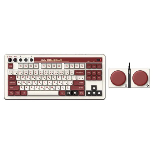 Retro Mechanical Keyboard Fami Edition (Clavier Qwerty 87 touches - DISPOSITION ANSI / ANSI LAYOUT) - Claviers - 8Bitdo - Shop Just for Games