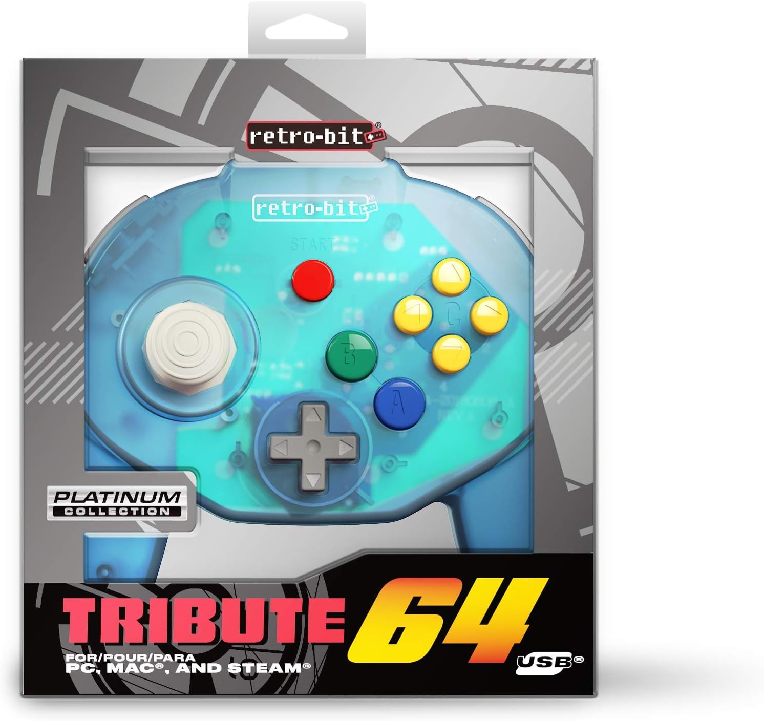 Retrobit - Tribute 64 USB Wired Controller - Ocean Blue - Manettes - retro-bit - Shop Just for Games