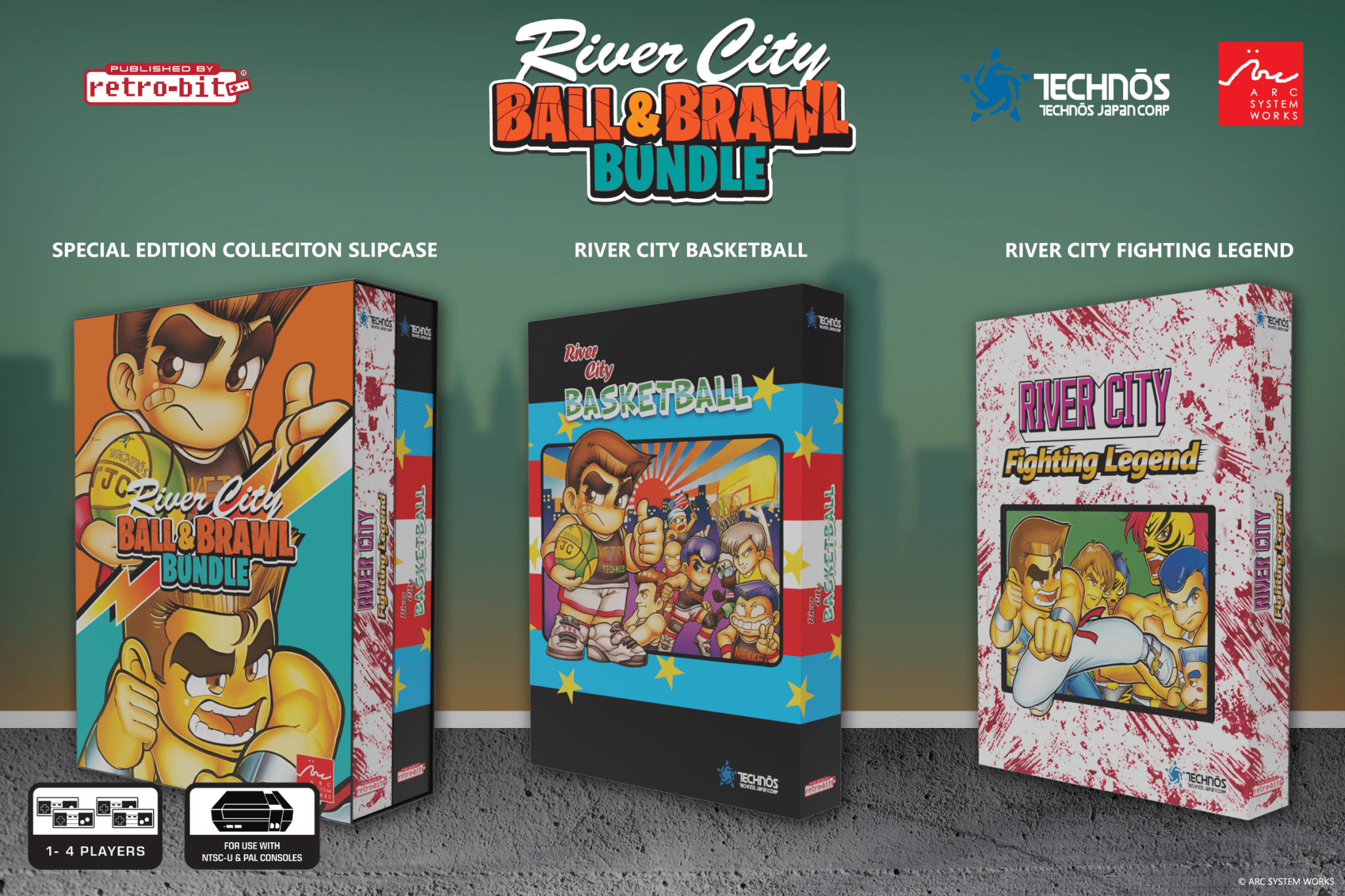 River City Ball & Brawl Bundle NES - Jeux Vidéo Cartouche - retro - bit - Shop Just for Games
