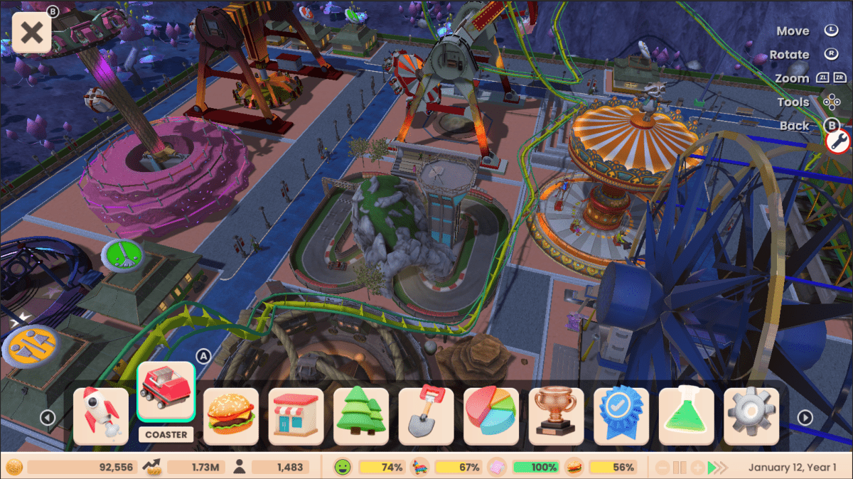 Rollercoaster Tycoon Adventures Deluxe Nintendo SWITCH - Jeux Vidéo Physique - Atari - Shop Just for Games