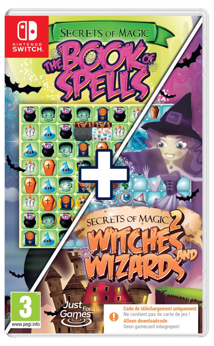 Secrets Of Magic (1+2) The Book of Spells + Witches and Wizards SWITCH (Code de téléchargement) - Jeux Vidéo Code de Téléchargement - Just For Games - Shop Just for Games