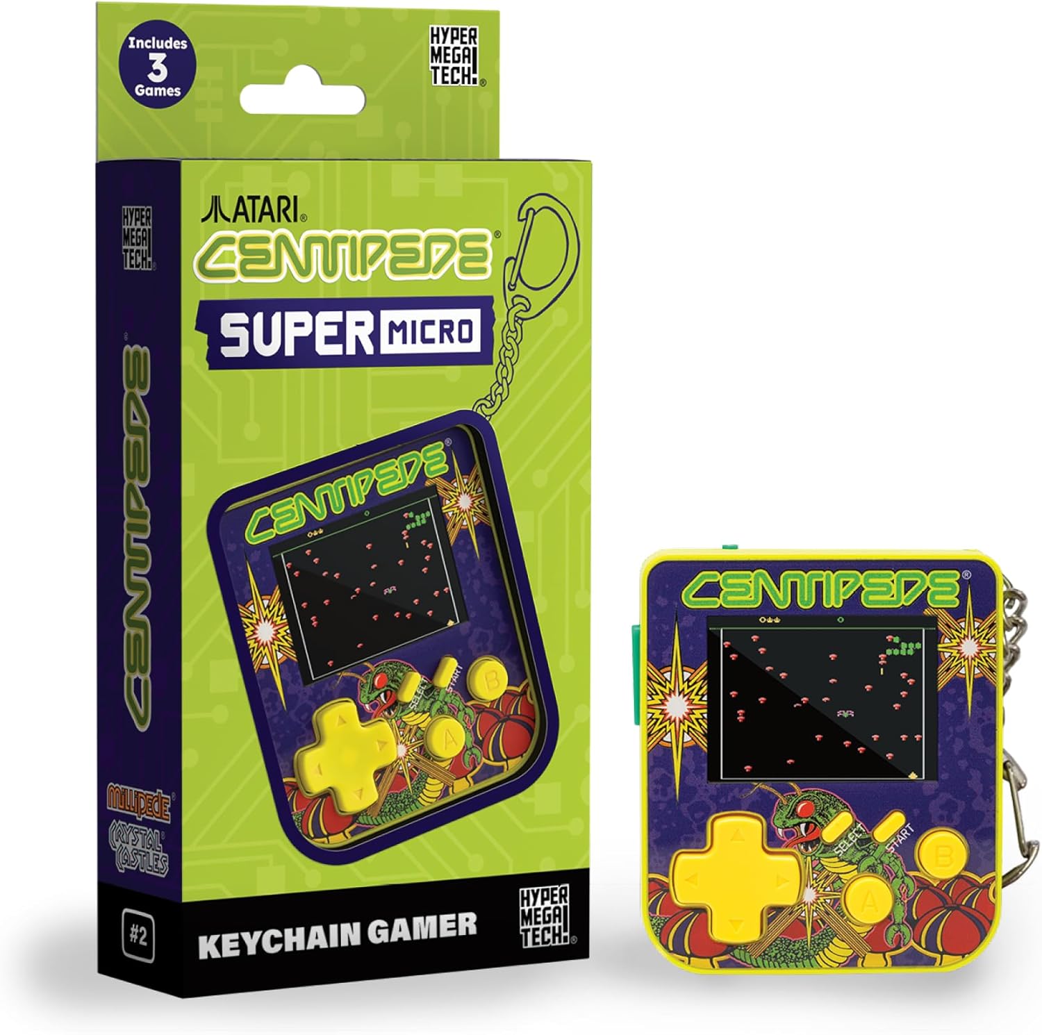 Super Micro Atari Centipede Porte Clefs Gamer - Console portable - Evercade - Shop Just for Games
