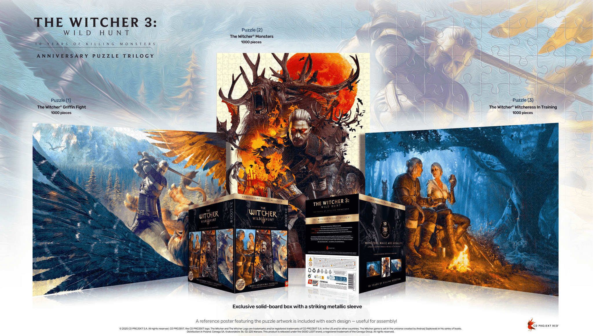 The Witcher 3 Anniversary Puzzle Trilogy - Puzzles - CENEGA - Shop Just for Games