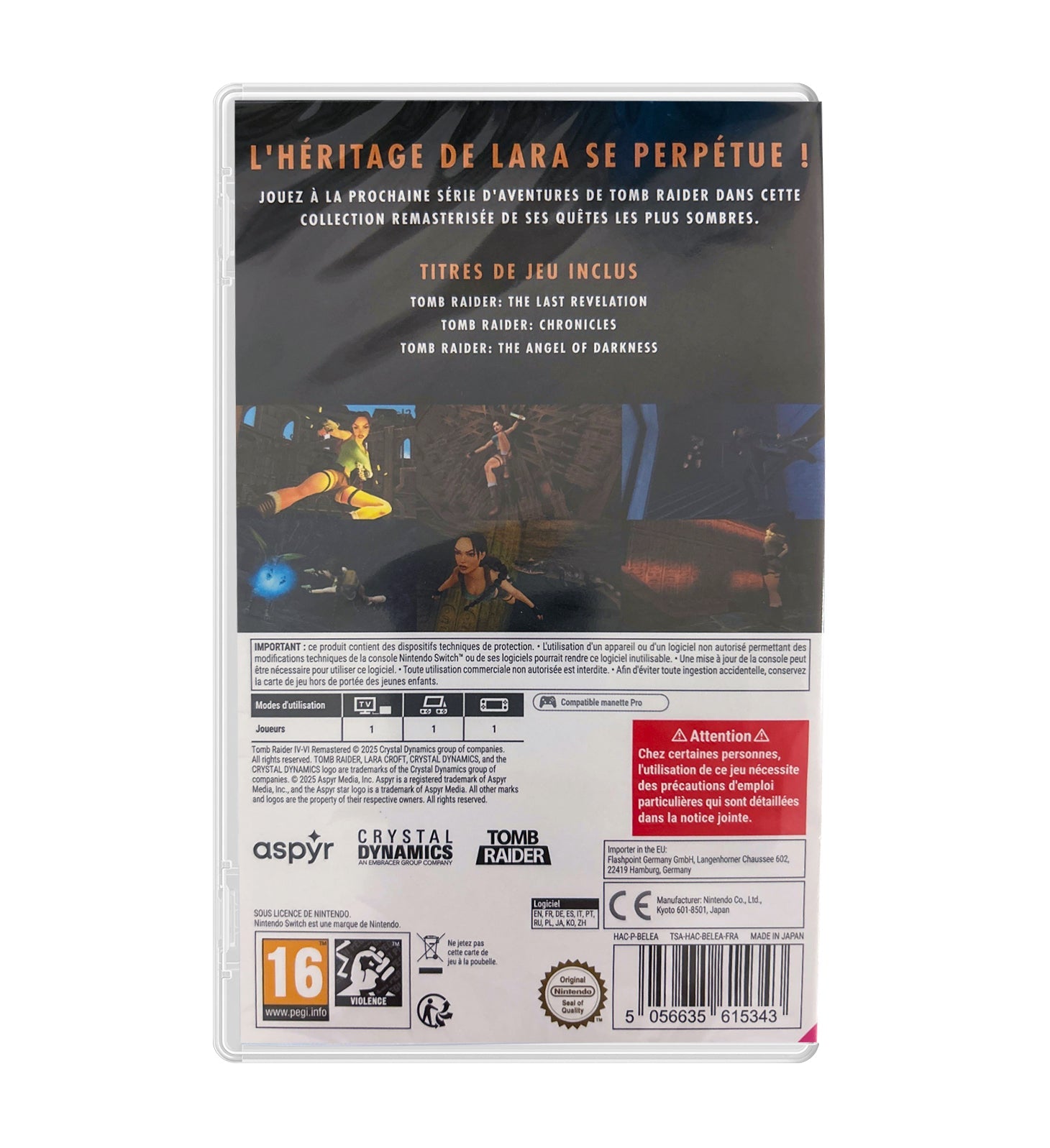 Tomb Raider IV - V - VI Remastered Starring Lara Croft Nintendo Switch - Jeux Vidéo Physique - UIE - Shop Just for Games